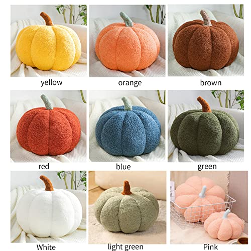 LTGB Halloween Pumpkin Throw Pillow, Stuffed Pumpkin Fluffy Plush Toys Soft Pumpkin Throw Pillow Gifts for Home Decoration Party Favors - 2022 New(Brown - 20 cm)