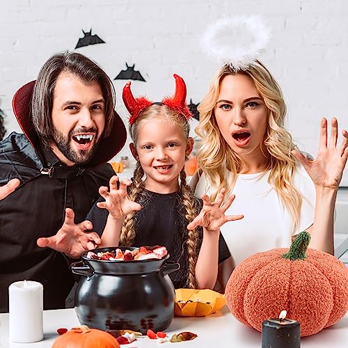 Halloween Pumpkin Throw Pillow, Stuffed Pumpkin Fluffy Plush Toy Sofa Cushion Soft Pumpkin Throw Pillow Decoration for Thanksgiving Halloween Home Decor Party Kids Gift (Orange)