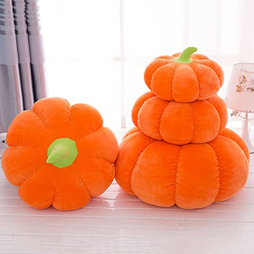 Pumpkin Throw Pillow, Cute Stuffed Plush Toy Sofa Cushion for Home Decor Kids Gift (35cm)