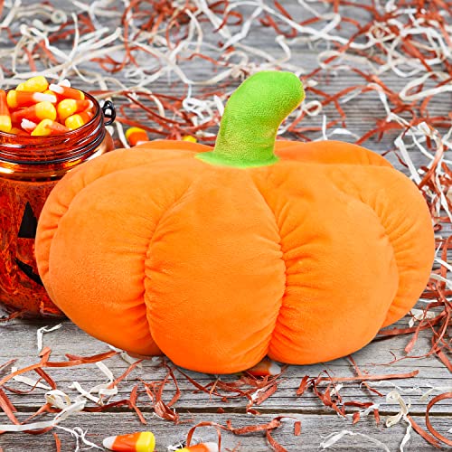 NAUZE 11.8 Inch Plush Pumpkin Toy Fluffy Stuffed Pumpkin Halloween Thanksgiving Gift Decoration Home Ornament Pumpkin Plush Pillow Pumpkin Sofa Cushion