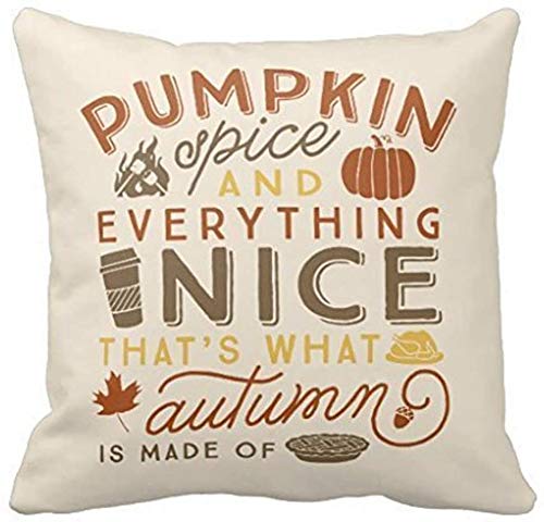 Giftme Halloween Pillow Newest Pillowcase Decorative Throw Pillow Cover Cushion Pumpkin Spice Polyester Linen Cushion Cover