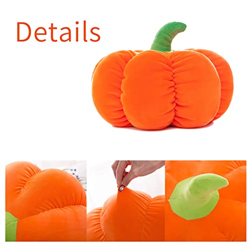 Pumpkin Throw Pillow, Cute Stuffed Plush Toy Sofa Cushion for Home Decor Kids Gift (35cm)