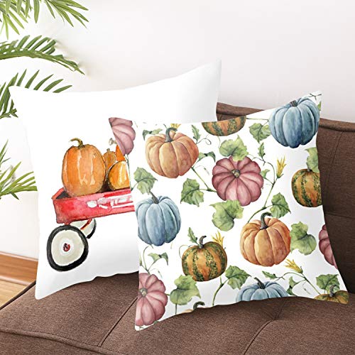 Set of 4 Halloween Pillow Covers Themed Party Pillow Case Cushion Covers Linen Home Decorations(Style A, One size)