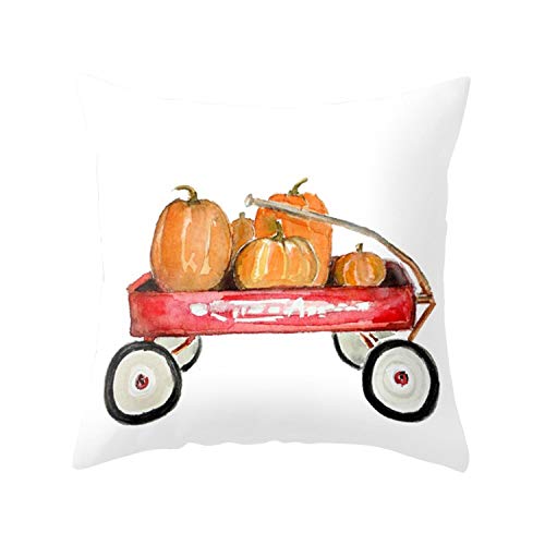 Set of 4 Halloween Pillow Covers Themed Party Pillow Case Cushion Covers Linen Home Decorations(Style A, One size)