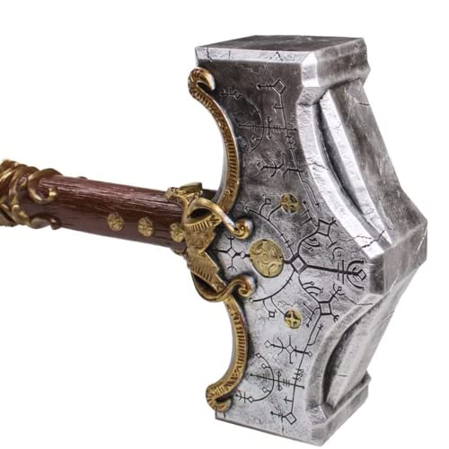 damdos Halloween Props Hammers for God-War Leviathan Kratos Cosplay Hammer Weapon Birthday Xmas Gifts, 44cm Length