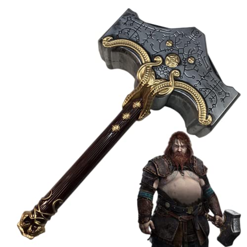 damdos Halloween Props Hammers for God-War Leviathan Kratos Cosplay Hammer Weapon Birthday Xmas Gifts, 44cm Length