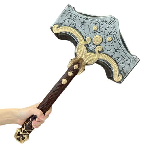 damdos Halloween Props Hammers for God-War Leviathan Kratos Cosplay Hammer Weapon Birthday Xmas Gifts, 44cm Length