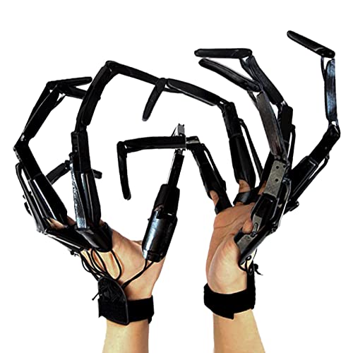 1 Pair Halloween Articulated Fingers, 3D Printed Finger Extensions, Articulated Finger Gloves Halloween Cosplay Skeleton Hand Bone Claw Hand, Flexible Joint Skeleton Hands Fits All Finger Sizes