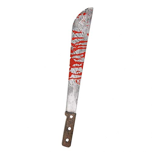 Fancy Dress VIP Express 51cm Halloween Machete Bloody Cleaver Knife Plastic Toy Prop Weapon Killer Clown Accessory