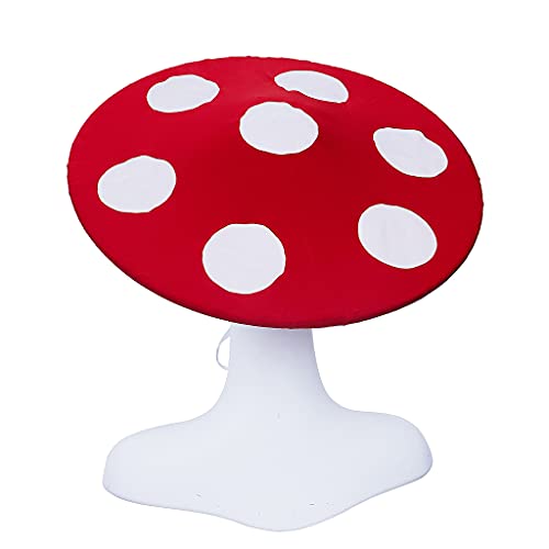 SFWXCOS Red Mushroom Hat Halloween Costume Hat Cap Headdress Cute Wide Brim Fedora Hat
