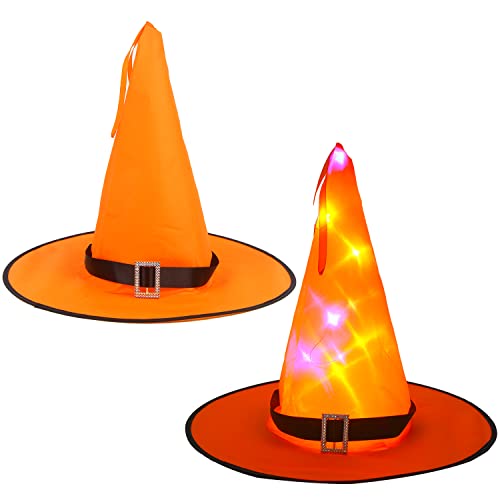VEYLIN Witch Hat, Witches Hat Kids Witches Hats for Women Halloween Costume Halloween Fancy Dress Accessory