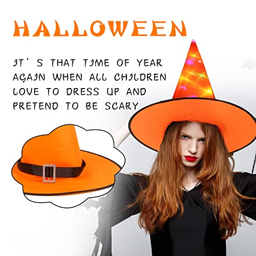 VEYLIN Witch Hat, Witches Hat Kids Witches Hats for Women Halloween Costume Halloween Fancy Dress Accessory