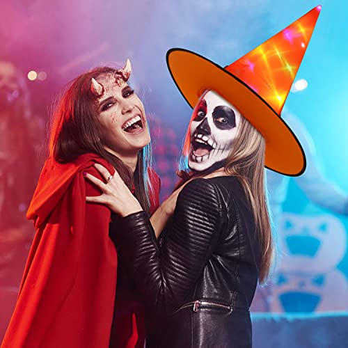 VEYLIN Witch Hat, Witches Hat Kids Witches Hats for Women Halloween Costume Halloween Fancy Dress Accessory