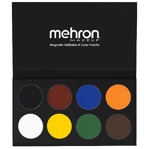 Mehron Makeup Paradise AQ Face & Body Paint 8 Color Palette (Basic) - Face, Body, SFX Makeup Palette, Special Effects, Face Painting Palette for Art, Theater, Halloween, Christmas Gifts, Parties and Cosplay