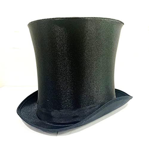 STYLEX Tall Top Hat Bell Hat Halloween Fancy Dress Steampunk Victorian (Black)