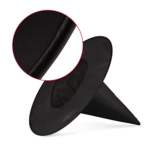 JOKBEN Halloween Witch Hat,8pcs Black Pointed Witches Hat Hanging Halloween Decorations,Magic Wizard Hats Masquerade Cosplay Party Hat Costume Accessory for Kids Adults
