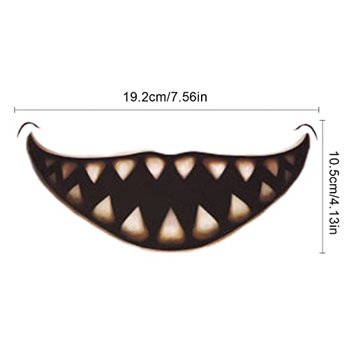 12Pcs Halloween Prank Make up Temporary Tattoos,Halloween Cosplay Temporary Tattoo Halloween Clown Horror Mouth Tattoo Smiling Lip Fake Tattoos Halloween Face Tattoo Prank Makeup Props for Adults Kids