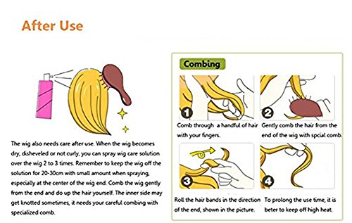 Sawekin 32" 80cm Long Hair Heat Resistant Spiral Curly Cosplay Wig (A-Silver White)