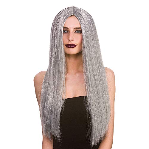 Wicked Costumes Ladies Long Dark Grey Wig Halloween Fancy Dress Accessory