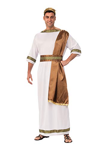 Bristol Novelty AC734 Greek God Costume set | For Men | White, and Brown, Standard