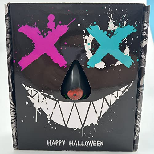 AnanBros Scary LED Halloween Mask, Light up Mask Cosplay, LED Rave Face Mask Costume 3 Lighting Modes, Halloween Face Masks for Men Women Kids - Red