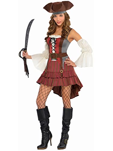amscan 844604 Adults Womens Castaway Pirate Fancy Dress Costume UK Dress Size 8-10