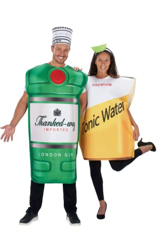 ORION COSTUMES Unisex Gin and Tonic Paired Novelty Couples Fancy Dress Costume