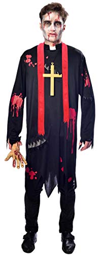 amscan 9902701 Mens Vicar Zombie Halloween Fancy Dress Costume X-Large Size
