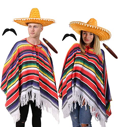 ADULTS MEXICAN WILD WEST COUPLES FANCY DRESS COSTUME - ORANGE