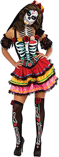 Rubie's Official Day of the Dead Senorita Ladies Fancy Dress Halloween Skeleton Womens Costume