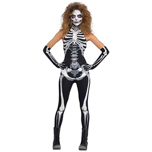amscan 844608 Adults Sexy Bone-A-Fied Babe Fancy Dress Halloween Skeleton Costume UK Dress 10-12