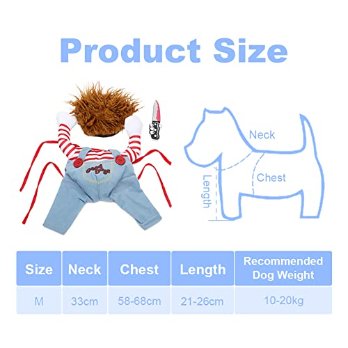 Dog Halloween Costumes, Dog Halloween Costume Pet Cosplay Party Suit, Funny Pet Costume, Christmas Party Role Playing Dress Ups and Costumes for Dogs (M)