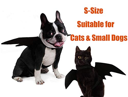Halloween Pets Costume Dcecorations for Puppy Cat Dogs Hats Bat Wings (Small Bat Wings(suit for cats,small dogs))