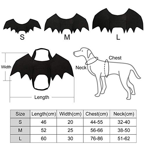 Halloween Pets Costume Dcecorations for Puppy Cat Dogs Hats Bat Wings (Small Bat Wings(suit for cats,small dogs))
