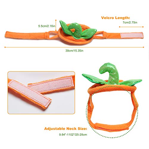 Legendog Cat Halloween Costume,Cat Halloween Apparel Pumpkin Design Funny Pet Clothing Halloween Cat Outfit with Pumpkin Headwear for Cats and Puppy