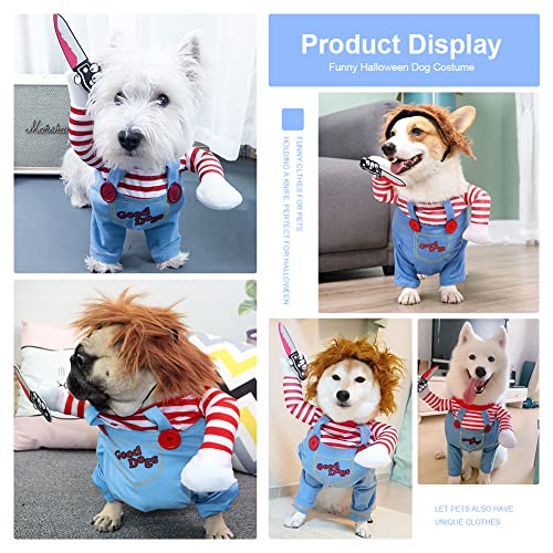 Dog Halloween Costumes, Dog Halloween Costume Pet Cosplay Party Suit, Funny Pet Costume, Christmas Party Role Playing Dress Ups and Costumes for Dogs (M)