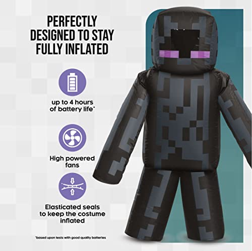 DISGUISE 105119 Enderman Inflatable, Costume, Black, Childrens Size