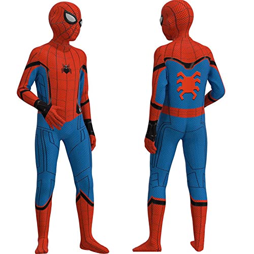 DreamJing Superhero Costume for Boys Kids Adults, Superhero Costume Bodysuit with Mask for Halloween Kids Spider Costume Halloween Superhero Costume Fancy Dress