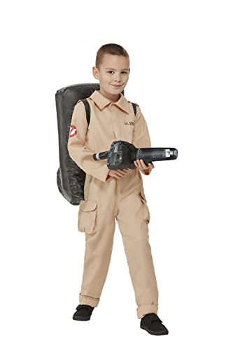 Smiffys - 52569 - Officially Licensed - Ghostbusters -Boys Fancy Dress Costume - Size - Large - Ages 10 - 12, Beige