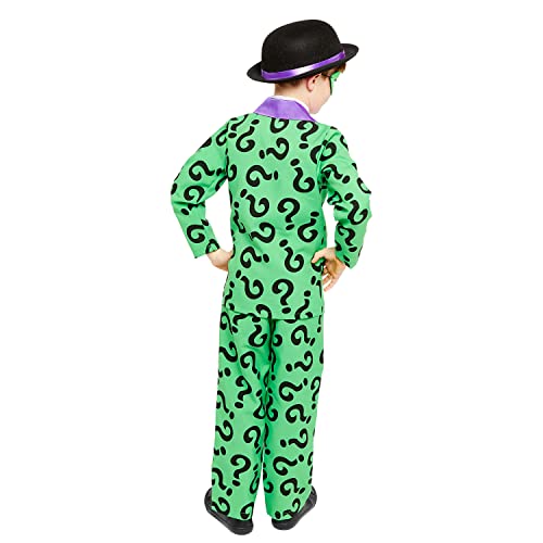 Amscan 9907658 Child Boys Official Warner Bros DC Comics Licensed The Riddler Fancy Dress Costume (6-8 years)