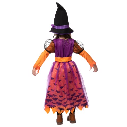 Spooktacular Creations Halloween Child light up polka dots tutu witch costume for girl dress up (Small (5-7 yrs))