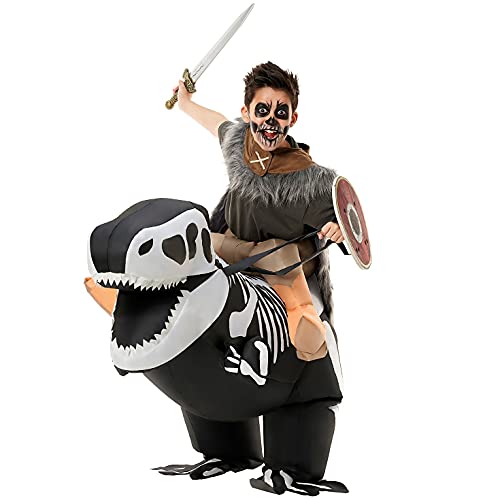 Morph Inflatable Dinosaur Skeleton Costume Kids, Ride On Costume Blow Up Trex Costume,Kids Dinosaur Ride On Halloween Costume