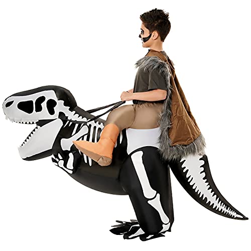 Morph Inflatable Dinosaur Skeleton Costume Kids, Ride On Costume Blow Up Trex Costume,Kids Dinosaur Ride On Halloween Costume