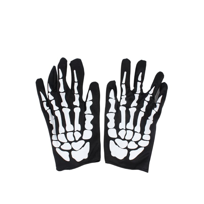 Veroda Halloween Skeleton Clothes + Face Mask + Gloves Set Costume Halloween Outfits Cosplay Fancy Dress Party (Children)