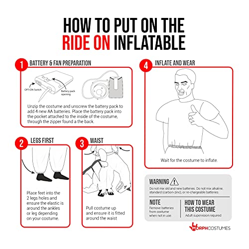 Morph Inflatable Dinosaur Skeleton Costume Kids, Ride On Costume Blow Up Trex Costume,Kids Dinosaur Ride On Halloween Costume