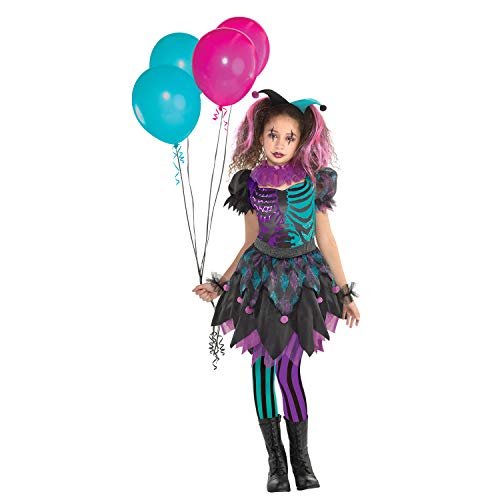 amscan 9904758 Girls Creepy Harlequin Halloween Fancy Dress Costume Age 8-10 Years