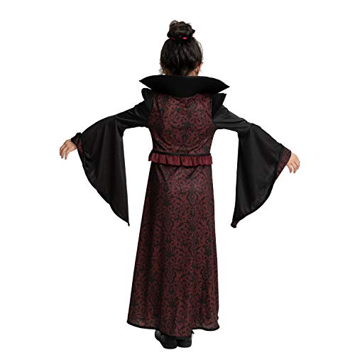 Spooktacular Creations Royal Vampire Costume Set for Girls Halloween Dress Up Party, Role-Playing, Carnival Cosplay, Vampire-Themed Party (Medium (8-10 yrs))