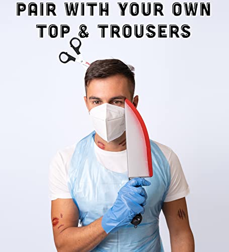 7pcs Zombie Medic - Halloween Costumes For Men - Adult & Teen One Size Fits All - 2022 Trending Fancy Dress - UK Based Brand