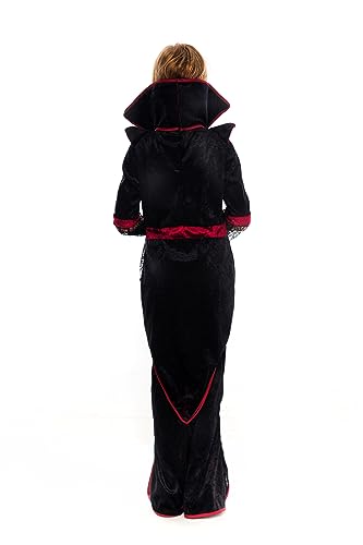 Spooktacular Creations Royal Vampire Costume for Girls Deluxe Set Halloween Gothic Victorian Vampiress Queen Dress Up Party (Medium)