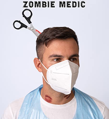 7pcs Zombie Medic - Halloween Costumes For Men - Adult & Teen One Size Fits All - 2022 Trending Fancy Dress - UK Based Brand
